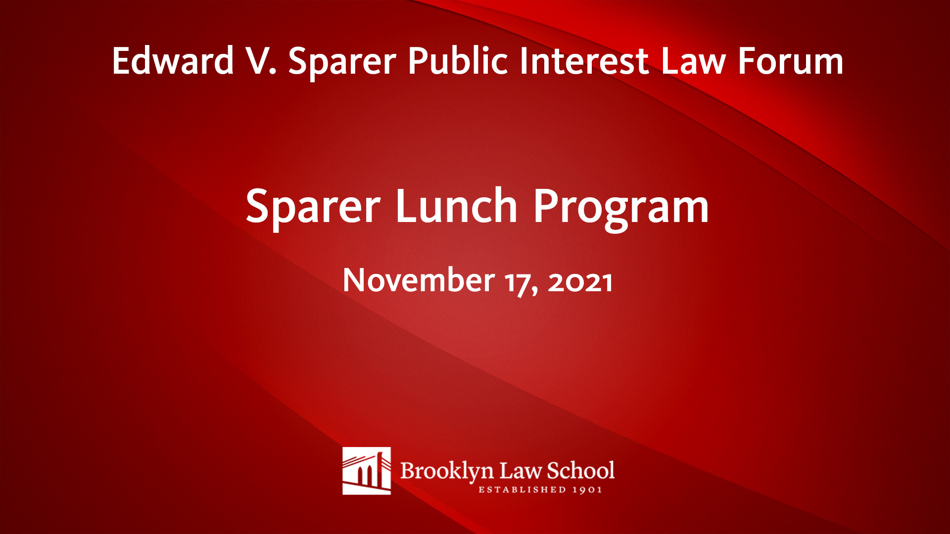 Sparer Lunch 11/17/21