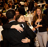 The Brooklyn team celebrates its top placement at the Vis competition in Vienna.