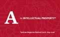 A graphic reading "A in intellectual property"