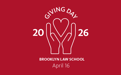 A red graphic with an outline of two hands with a heart inside that says "Giving Day 2026"