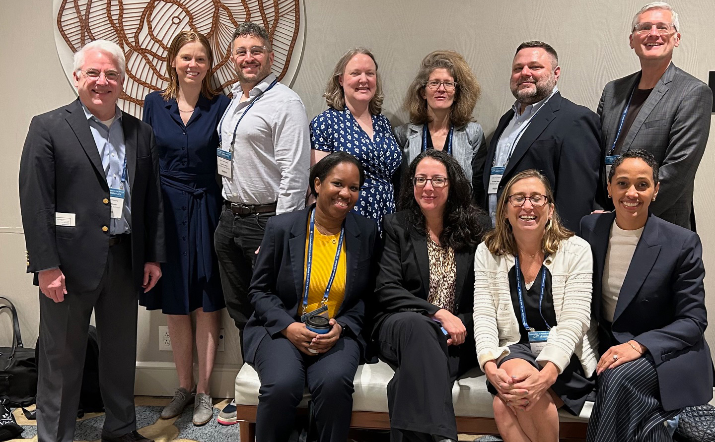 A group of 11 Brooklyn Law School faculty members pose for a photo during the 2026 AALS Annual Meeting.